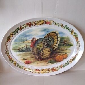 Vtg Turkey Platter